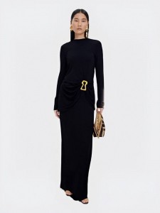 ЖЕНСКОЕ ПЛАТЬЕ SCHIAPARELLI С ЗАМКОМ ЧЕРНОЕ