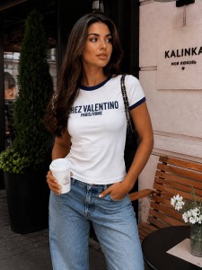 ЖЕНСКАЯ ФУТБОЛКА VALENTINO БЕЛАЯ