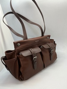 ЖЕНСКАЯ КОЖАНАЯ СУМКА PRADA ШОКОЛАДНАЯ
