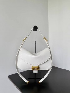 ЖЕНСКАЯ СУМКА BALENCIAGA CLICCA SHOULDER BAG MEDIUM  БЕЛАЯ