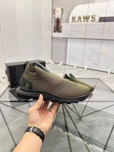 МУЖСКИЕ ТЕКСТИЛЬНЫЕ КРОССОВКИ ZEGNA  ХАКИ