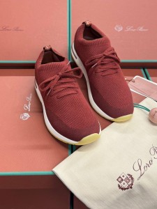 МУЖСКИЕ ТЕКСТИЛЬНЫЕ КРОССОВКИ LORO PIANA КРАСНЫЕ