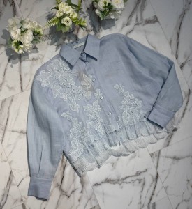 БЛУЗКА ERMANNO SCERVINO СЕРАЯ