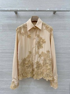 ЖЕНСКАЯ БЛУЗКА ERMANNO SCERVINO БЕЖЕВАЯ