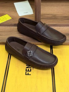МУЖСКИЕ МОКАСИНЫ FENDI ШОКОЛАДНЫЕ