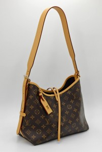 ЖЕНСКАЯ СУМКА ИЗ КАНВЫ LOUIS VUITTON CARRY ALL PM КОРИЧНЕВАЯ