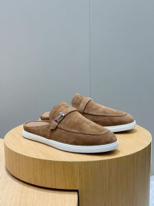 МУЖСКИЕ ЗАМШЕВЫЕ МЮЛИ HERMES ПЕСОЧНЫЕ