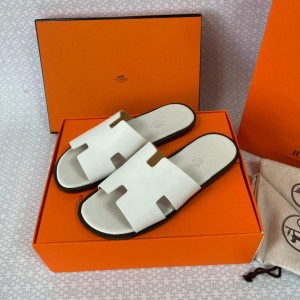 МУЖСКИЕ ШЛЕПАНЦЫ HERMES БЕЛЫЕ