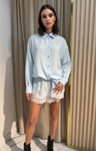 ЖЕНСКИЙ КОСТЮМ SAINT LAURENT ГОЛУБЫЙ