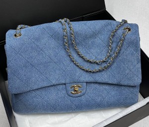 ЖЕНСКАЯ ДЖИНСОВАЯ СУМКА CHANEL LARGE