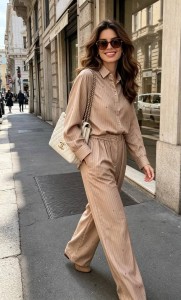 ЖЕНСКИЙ КОСТЮМ CHANEL БЕЖЕВЫЙ