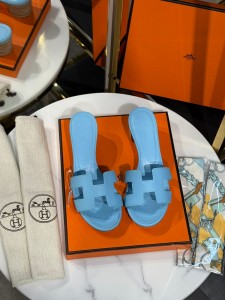 ЖЕНСКИЕ САБО HERMES ГОЛУБЫЕ