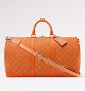 ЖЕНСКАЯ ДОРОЖНАЯ СУМКА LOUIS VUITTON 50 СМ ОРАНЖЕВАЯ