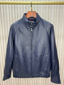 МУЖСКАЯ КОЖАНАЯ КУРТКА BRUNELLO CUCINELLI СИНЯЯ МУЖСКАЯ КОЖАНАЯ КУРТКА BRUNELLO CUCINELLI СИНЯЯ