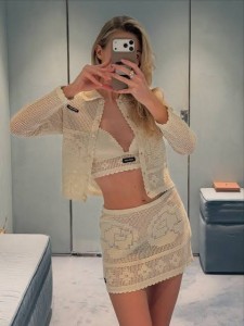 ЖЕНСКИЙ КОСТЮМ MIU MIU БЕЛЫЙ