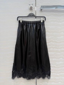 ЖЕНСКАЯ КОЖАНАЯ ЮБКА ERMANNO SCERVINO ЧЕРНАЯ