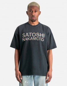МУЖСКАЯ ФУТБОЛКА SATOSHI NAKAMOTO ЧЕРНАЯ