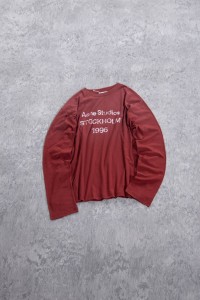 ЛОНГСЛИВ ACNE STUDIOS STOCHOLM БОРДОВЫЙ