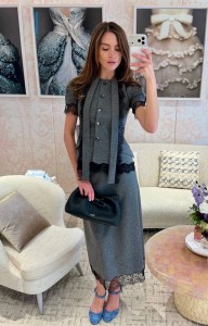 ЖЕНСКИЙ КОСТЮМ CHRISTIAN DIOR СЕРЫЙ