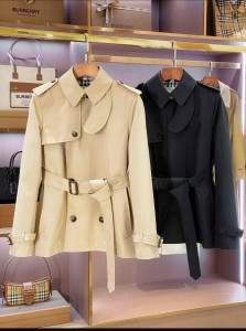 ЖЕНСКИЙ УКОРОЧЕННЫЙ ТРЕНЧ BURBERRY БЕЖЕВЫЙ