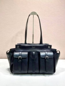 ЖЕНСКАЯ КОЖАНАЯ СУМКА PRADA ЧЕРНАЯ