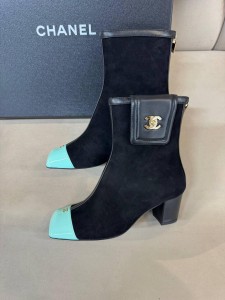 ЖЕНСКИЕ ЗАМШЕВЫЕ БОТИЛЬОНЫ CHANEL