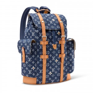РЮКЗАК LOUIS VUITTON CHRISTOPHER MM ДЖИНСОВЫЙ