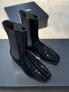 ЖЕНСКИЕ МИНИ САПОГИ CHANEL ЧЕРНЫЕ