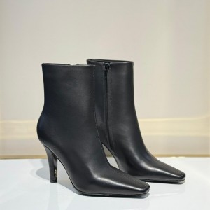 ЖЕНСКИЕ КОЖАНЫЕ БОТИЛЬОНЫ SAINT LAURENT ЧЕРНЫЕ