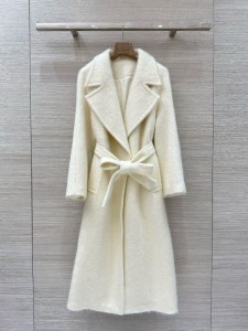 ЖЕНСКОЕ ШЕРСТЯННОЕ ПАЛЬТО MAX MARA БЕЛОЕ