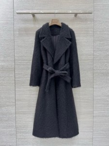 ЖЕНСКОЕ ШЕРСТЯННОЕ ПАЛЬТО MAX MARA ЧЕРНОЕ