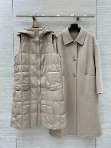ЖЕНСКОЕ ПАЛЬТО LORO PIANA БЕЖЕВОЕ