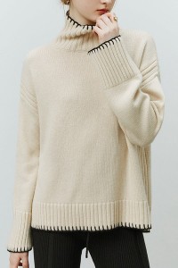 ЖЕНСКИЙ КАШЕМИРОВЫЙ СВИТЕР LORO PIANA БЕЛЫЙ