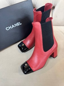 ЖЕНСКИЕ БОТИЛЬОНЫ CHANEL БОРДОВЫЕ