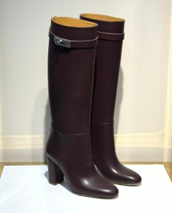 ЖЕНСКИЕ КОЖАНЫЕ САПОГИ HERMES ШОКОЛАДНЫЕ