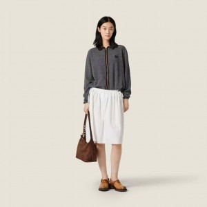 ЖЕНСКИЙ ДЖЕМПЕР MIU MIU СЕРЫЙ