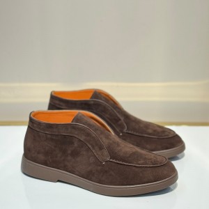 МУЖСКИЕ ЗАМШЕВЫЕ ЛОФЕРЫ SANTONI ШОКОЛАДНЫЕ