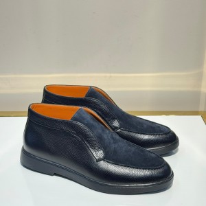 МУЖСКИЕ  ЛОФЕРЫ SANTONI СИНИЕ