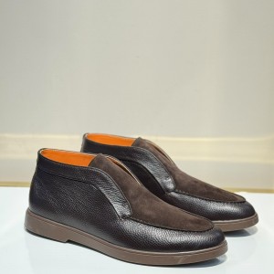 МУЖСКИЕ ЛОФЕРЫ SANTONI ШОКОЛАДНЫЕ