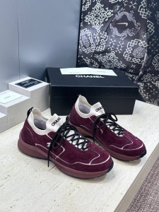 ЖЕНСКИЕ КРОССОВКИ CHANEL БОРДОВЫЕ ЖЕНСКИЕ КРОССОВКИ CHANEL БОРДОВЫЕ
