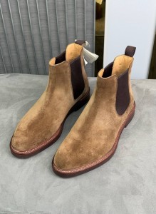 МУЖСКИЕ ЗАМШЕВЫЕ ЧЕЛСИ BRUNELLO CUCINELLI КОРИЧНЕВЫЕ