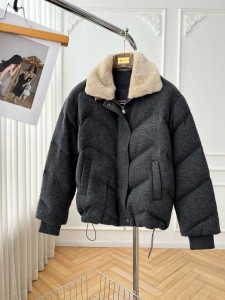 ЖЕНСКИЙ КАШЕМИРОВЫЙ ПУХОВИК LORO PIANA СЕРЫЙ