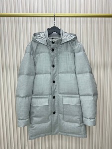МУЖСКОЙ КАШЕМИРОВЫЙ ПУХОВИК KITON СЕРЫЙ