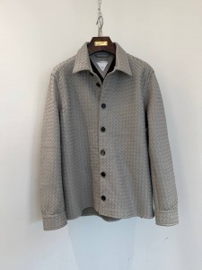МУЖСКАЯ КОЖАНАЯ КУРТКА BOTTEGA VENETA СЕРАЯ