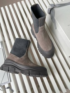 ЖЕНСКИЕ БОТИНКИ BRUNELLO CUCINELLI ШОКОЛАДНЫЕ
