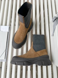 ЖЕНСКИЕ БОТИНКИ BRUNELLO CUCINELLI КОРИЧНЕВЫЕ