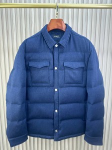 МУЖСКИЙ КАШЕМИРОВЫЙ ПУХОВИК KITON СИНИЙ