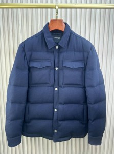 МУЖСКИЙ КАШЕМИРОВЫЙ ПУХОВИК KITON ТЕМНО-СИНИЙ