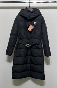 ЖЕНСКИЙ ПУХОВИК MIU MIU ЧЕРНЫЙ