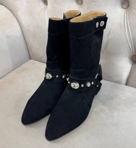 ЗАМШЕВЫЕ БОТИЛЬОНЫ ISABEL MARANT ЧЕРНЫЕ